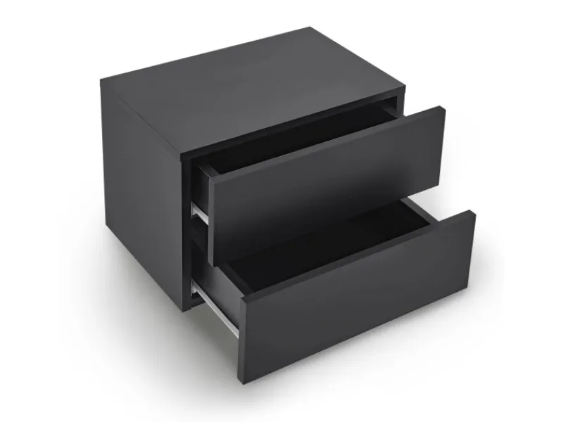 Juskys Wandschrank Nachttisch 40x29x30 cm mit 2 Schubladen