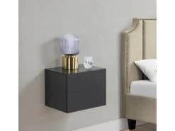 Juskys Wandschrank Nachttisch 40x29x30 cm mit 2 Schubladen