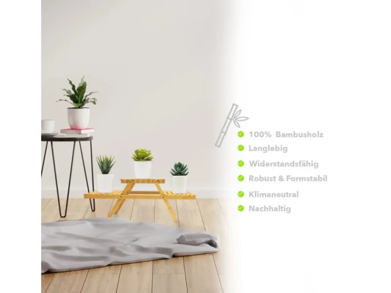 Outlet Karat Bambusregal Lund Elegante Und Praktische Aufbewahrung aus Bambus