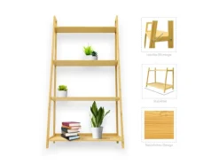Clearance Karat Bambusregal Zaria Modernes Und Stilvolles Regal Leiterregal Aus Bambus