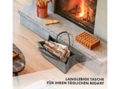New Karat Filztasche Conny Kaminholztasche 4er Set Einkaufstasche Faltbar Anthrazit