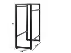 Karat Flaschenkastenständer Kenji - Robustes Lagerregal für Büro, Küche, Garage oder Flur - Schwarz - 70 x 32 x 79 cm