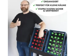 Karat Flaschenkastenständer Osaka Getränkekistenregal für 6 Kästen 200 x 80 x 30 cm