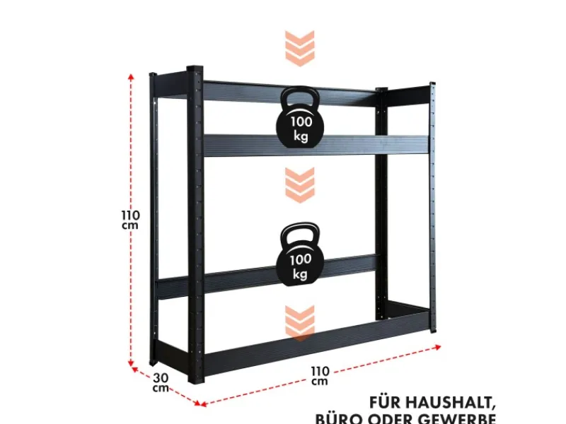 Karat Flaschenkastenständer Osaka Getränkekistenregal für 6 Kästen 110 x 110 x 30 cm