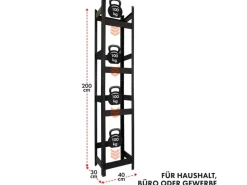 Online Karat Flaschenkastenständer Osaka Getränkekistenregal für 4 Kästen 200 x 40 x 30 cm