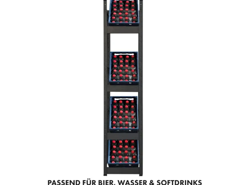 Online Karat Flaschenkastenständer Osaka Getränkekistenregal für 4 Kästen 200 x 40 x 30 cm