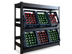 Discount Karat Flaschenkastenständer Osaka mit Ablagefläche für 6 Kästen 110 x 110 x 30 cm