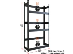 Outlet Karat Flaschenkastenständer Osaka Getränkekistenregal für 9 Kästen 200 x 100 x 30 cm