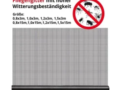 Karat Fliegengitter für Fenster und Türen Zuschneidbar Reißfest 1,5 x 15 m