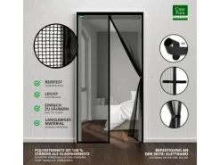 Online Karat Fliegengitter Johnny Gestreift Klebemontage Klettverschluss 100 x 210 cm