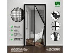 Karat Fliegengitter Sam Gestreift Klebemontage Klettverschluss 100 x 210 cm