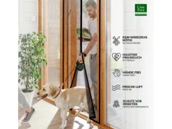 Discount Karat Fliegengitter Sam Gestreift Klebemontage Klettverschluss 90 x 210 cm