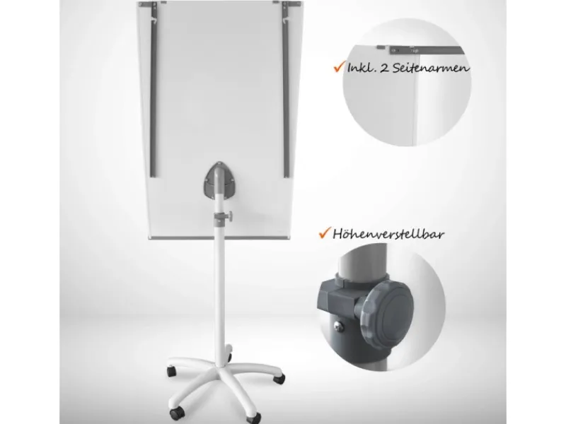 Karat Flipchart Piranha mit Sternfuß Mobile Präsentationswand 67 x 105 cm