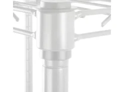 New Karat Gitterregal Rocky 250 kg Belastbarkeit 5 Böden 90 x 45 x 200 cm Weiß