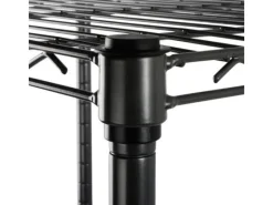 Outlet Karat Gitterregal Rocky 250 kg Belastbarkeit 5 Böden 90 x 60 x 200 cm Schwarz