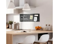 Karat Glas Memoboard Stone Design mit Magneten und Montagematerial 46 x 91 cm