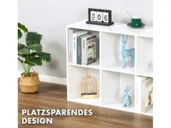 Karat Holzregal Vermont Stilvoller Raumteilerregal Mit 6 Fächern