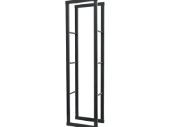 New Karat Kaminholzregal Kreta Schwarz Brennholzregal für Innen und Außen 150 x 25 x 85 cm