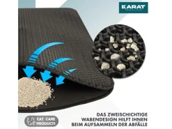 Karat Katzenstreumatte Charly in Wabendesign Abwaschbar 61 x 38 cm