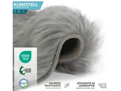Karat Kunstfell Nelly Flauschiges Dekofell Individuell Einsetzbar Grey