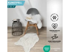 Hot Karat Kunstfell Nelly Flauschiges Dekofell Individuell Einsetzbar Ivory
