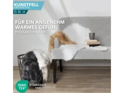 Hot Karat Kunstfell Nelly Flauschiges Dekofell Individuell Einsetzbar Ivory