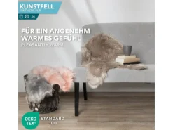 Online Karat Kunstfell Nelly Flauschiges Dekofell Individuell Einsetzbar Dark Beige