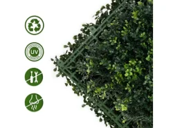 Discount Karat Pflanzenwand Boxwood Kunstpflanze zur Dekoration 50 x 50 cm Grün