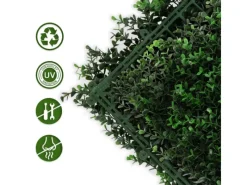 Sale Karat Pflanzenwand Buxus Kunstpflanze zur Dekoration 50 x 50 cm Grün