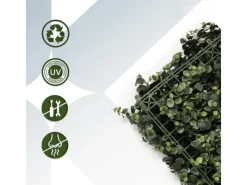 Karat Pflanzenwand Eucalyptus Kunstpflanze zur Dekoration 50 x 50 cm