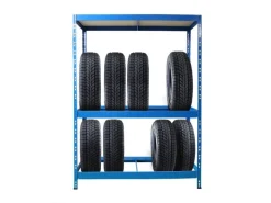 Clearance Karat Reifenregal - Belastbares Kellerregal - 180 x 130 x 50 cm - Blau