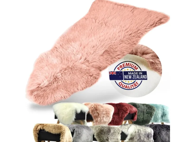 Clearance Karat Schaffell Audrey Natürliches Premium Lammfell Individuell Einsetzbar Rosa