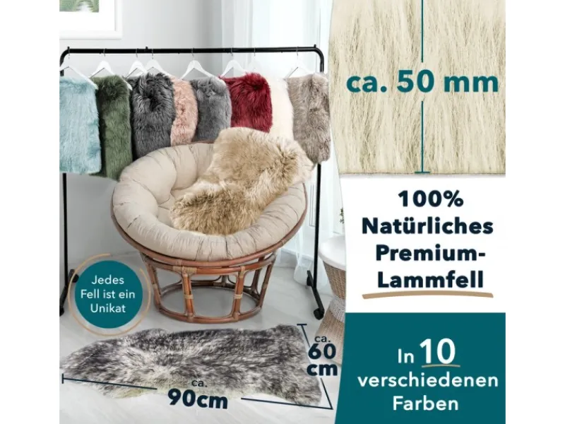 Karat Schaffell Audrey Natürliches Premium Lammfell Individuell Einsetzbar