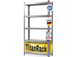 Clearance Karat Schwerlastregal Grizzly Anthrazit-Grau Traglast 875 kg 220 x 90 x 45 cm