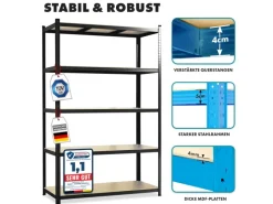 Karat Schwerlastregal Lakota 2er Set Traglast bis 875 kg 200 x 120 x 60 cm