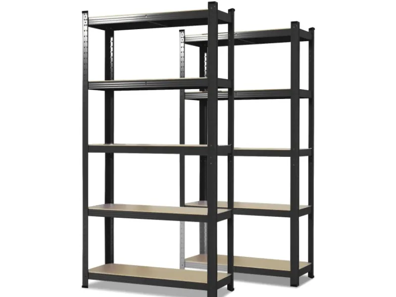 Online Karat Schwerlastregal Lakota 2er Set Traglast bis 875 kg 150 x 75 x 30 cm Schwarz