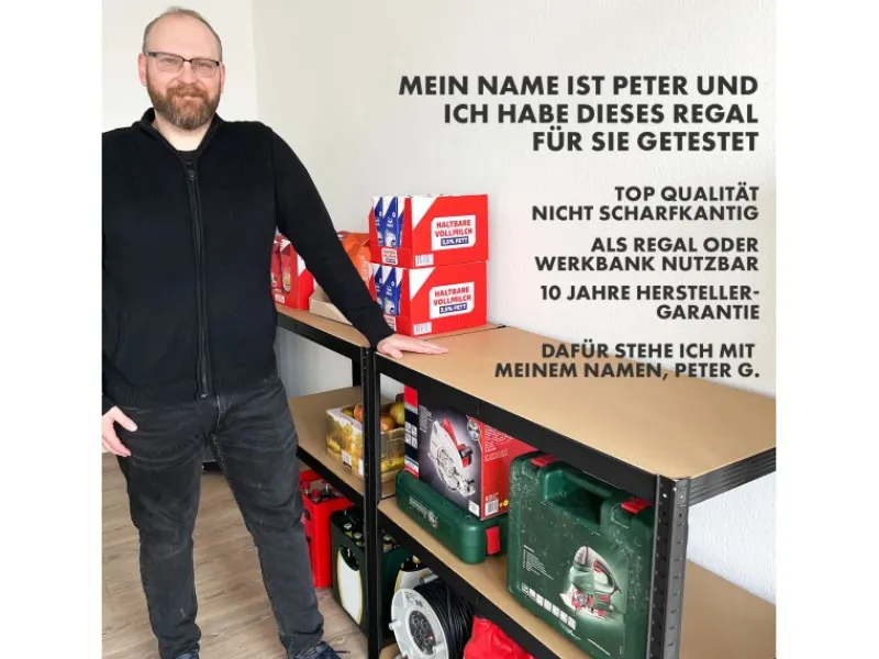 Online Karat Schwerlastregal Lakota 2er Set Traglast bis 875 kg 150 x 75 x 30 cm Schwarz