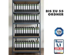 Sale Karat Schwerlastregal Lakota 2er Set Traglast bis 875 kg 200 x 100 x 50 cm Grau