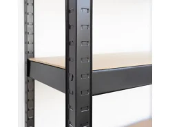 Karat Schwerlastregal Maximale Stabilität Traglast 875 kg Schwarz 150 x 75 x 30 cm