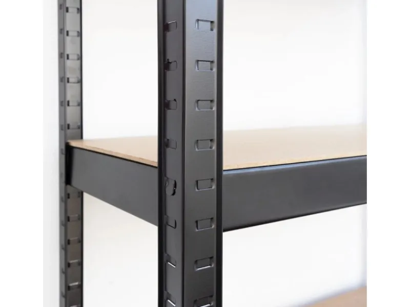 Karat Schwerlastregal Maximale Stabilität Traglast 875 kg Schwarz 150 x 75 x 30 cm