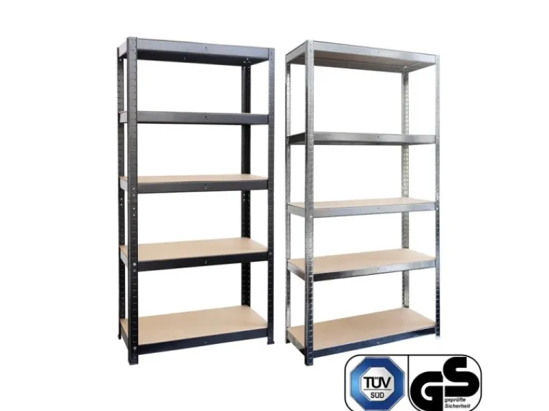 Karat Schwerlastregal Maximale Stabilität Traglast 875 kg Schwarz 150 x 75 x 30 cm