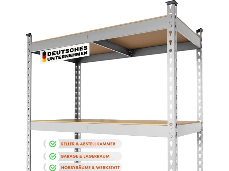 Karat Schwerlastregal Rhino bis 1050 kg Pulverbeschichtet 180 x 90 x 45 cm