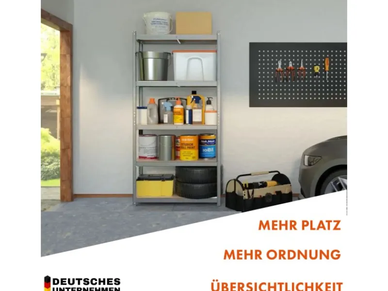 Karat Schwerlastregal Rhino bis 1050 kg Pulverbeschichtet 180 x 90 x 45 cm