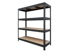 Sale Karat Schwerlastregal Weitspannregal - Schwarz - Gesamtlast 1500 kg - 177 x 160 x 60 cm