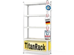 Sale Karat Schwerlastregal Weiß für Keller und Werkstatt Gesamtlast 875 kg 180 x 90 x 60 cm