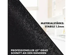Karat Tischfolie Empire mit Abgeschrägter Kante Schwarz 100 x 200 cm