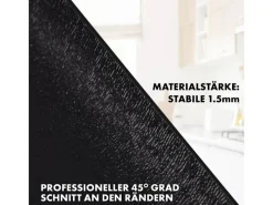 Karat Tischfolie Empire mit Abgeschrägter Kante Schwarz 90 x 200 cm