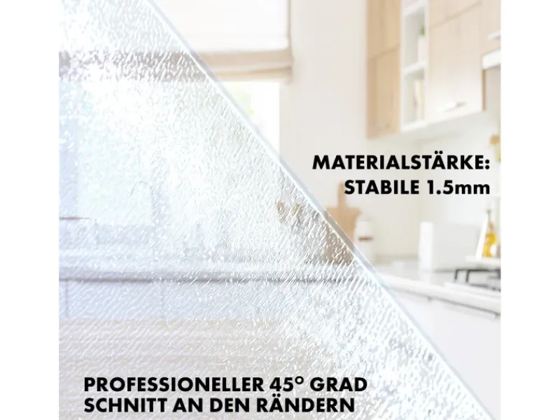 Karat Tischfolie Empire mit Abgeschrägter Kante Transparent 100 x 205 cm