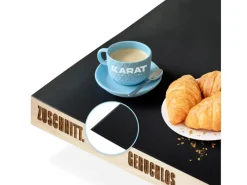 Online Karat Tischfolie Empire mit Abgeschrägter Kante Schwarz 100 x 100 cm