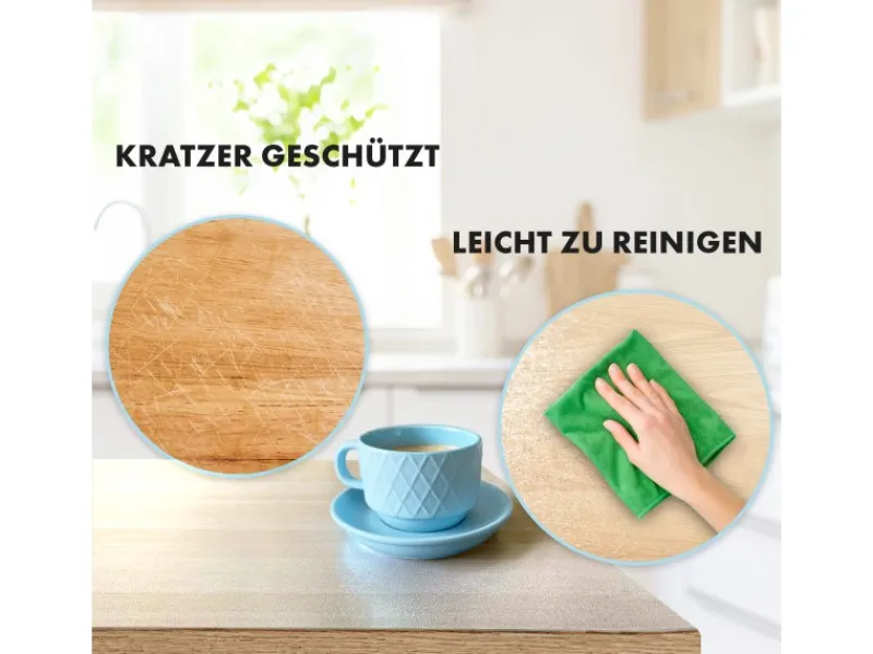 Karat Tischfolie Empire mit Abgeschrägter Kante Transparent 60 x 120 cm